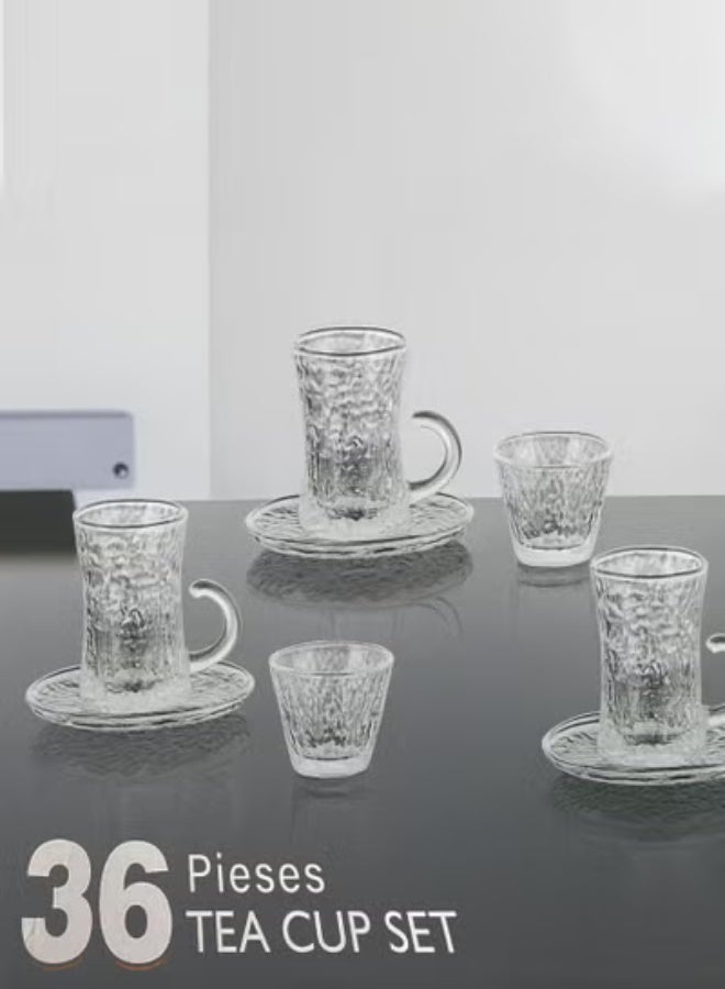 GOLDEN HOME Luxury Set of Tea Cups and Coffee Cups with Saucers – 36 Elegant Pieces for Special Occasions and Everyday Use - Image 3